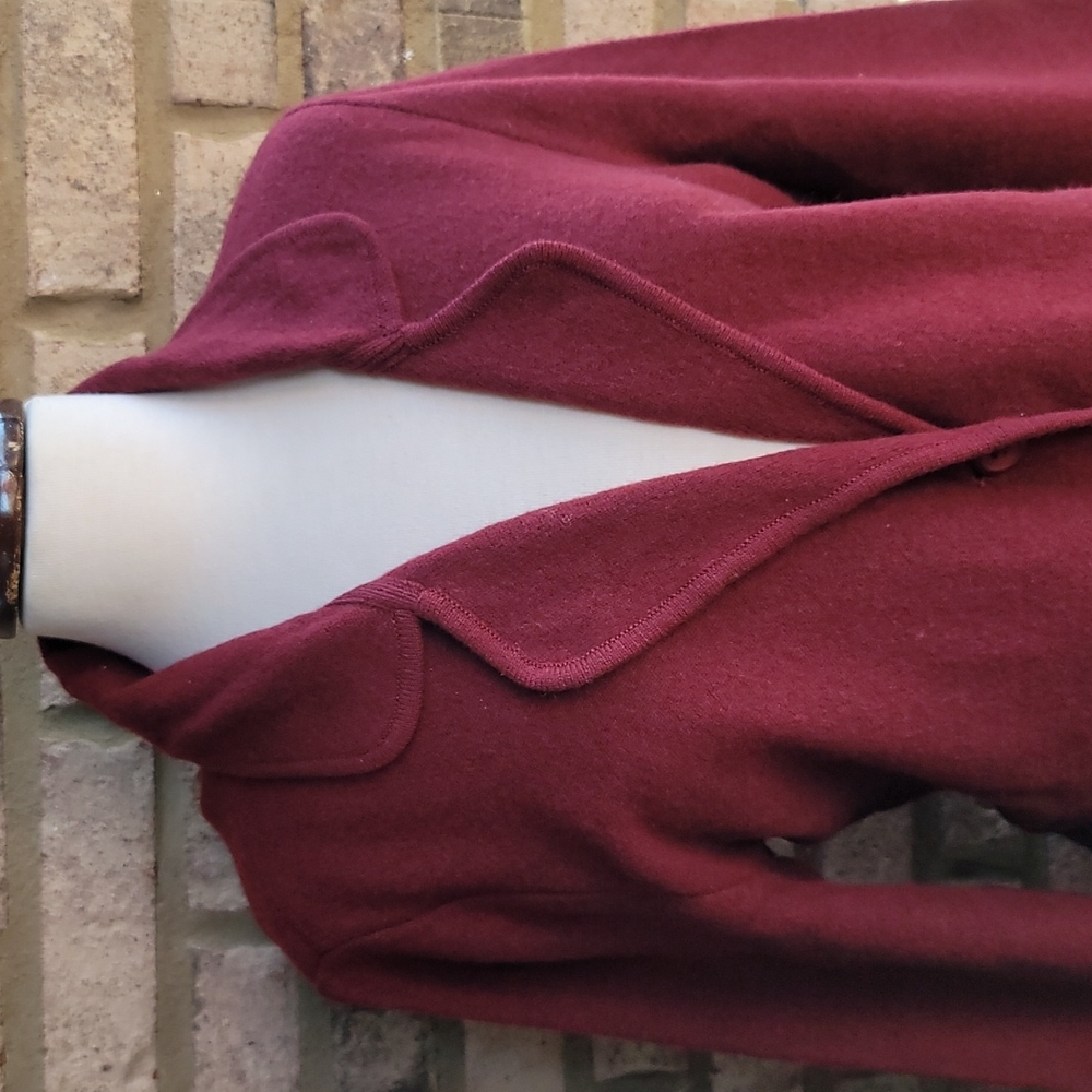 Pendleton Burgundy Lambswool Button Up Cardigan S… - image 2